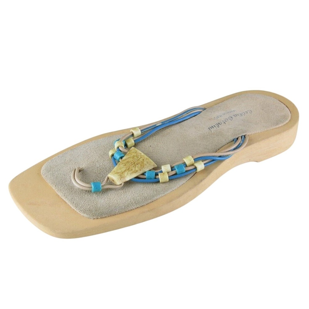 Cecilia Cotalini Size 6 M Women Sandal Flip Flop Brown Synthetic